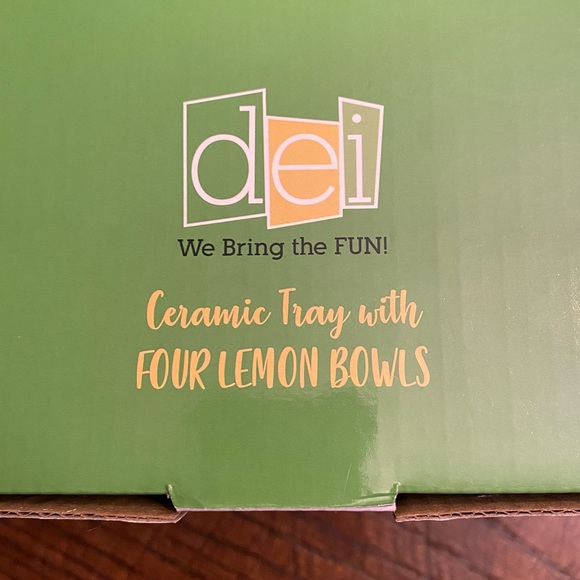 Small Lemon Ceramic Bowls & Ceramic Square Green Tray, Farmhouse Lemons Bowls - Picture 10 of 16